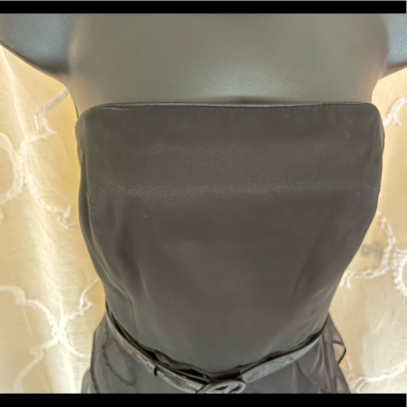 Strapless Cocktail Dress with Chiffon Asymmetric-Ruffle, Size 8 - Picture 3 of 8